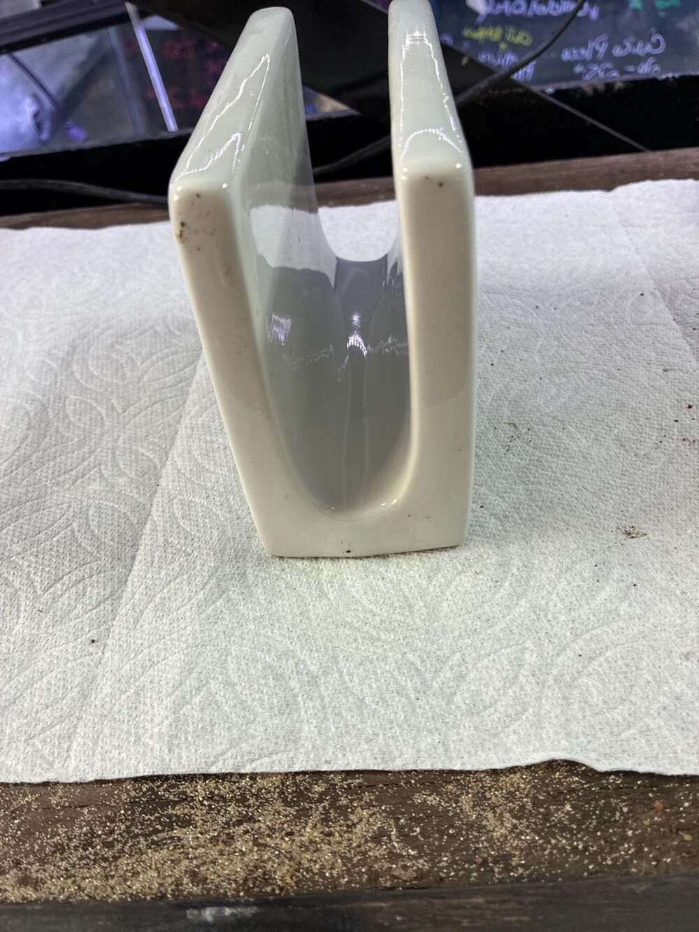 Corelle Coordinates Kyoto Leaves Porcelain Napkin Holder Red Gray Leaves on Whit - Picture 4 of 6